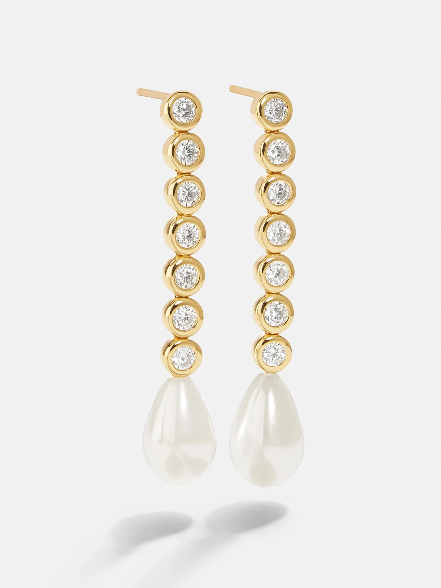18K Gold Vermeil Mabel Earrings - Gold/Pavé