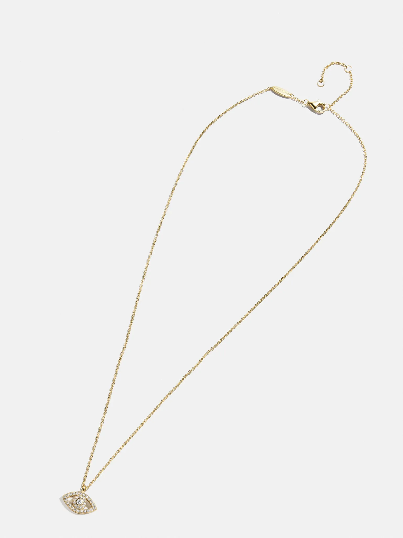 18K Gold Vermeil Motif Necklace - Evil Eye