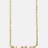 18K Gold Vermeil Pavé Custom Number Necklace - 18K Gold Vermeil. Pavé Cubic Zirconia Stones