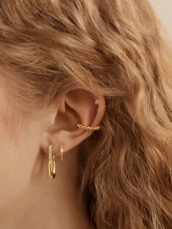 18K Gold Vermeil Pisa Ear Cuff - Gold