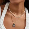 18K Gold Vermeil Reversible Medallion Necklace - Astro