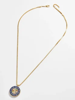 18K Gold Vermeil Reversible Medallion Necklace - Astro