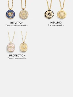 18K Gold Vermeil Reversible Medallion Necklace - Astro