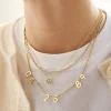 18K Gold Vermeil Spaced Number Custom Necklace - Large