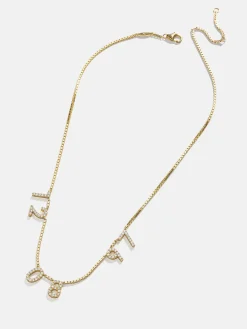 18K Gold Vermeil Spaced Number Custom Necklace - Large