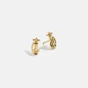 18K Gold Vermeil Sports Delicate Stud - Golf