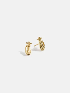 18K Gold Vermeil Sports Delicate Stud - Golf