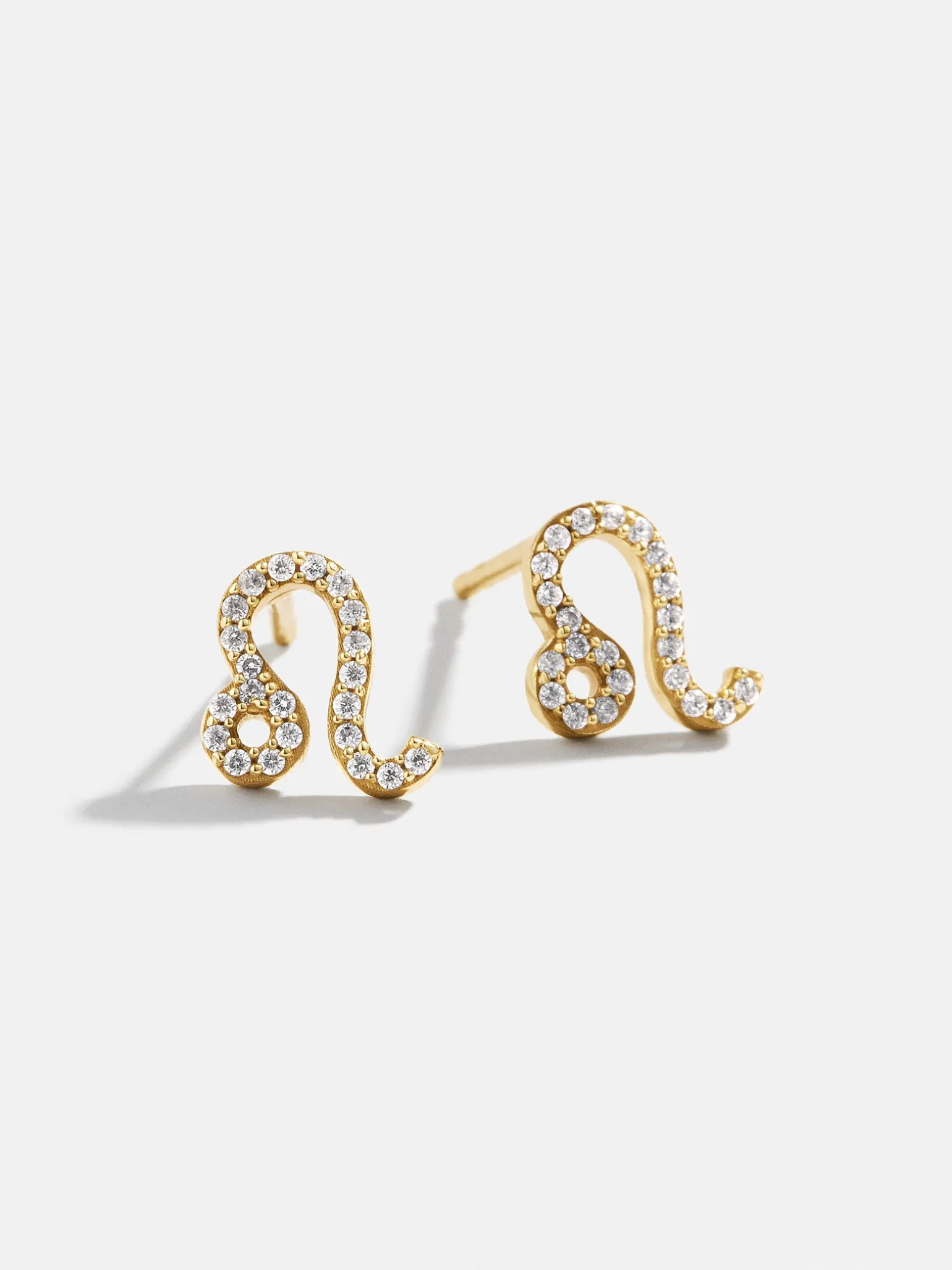 18K Gold Vermeil Zodiac Earrings - 18K Gold Vermeil. Pavé Cubic Zirconia Stones