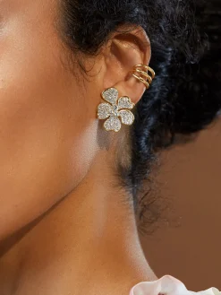 Lizzie Earrings - Gold/Pavé