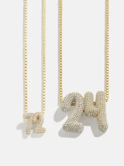 Lucky Number Bubble Necklace - Two Numbers