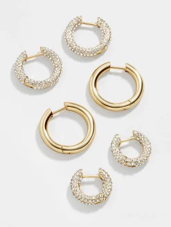 Lucy Earring Set - Gold/Pavé