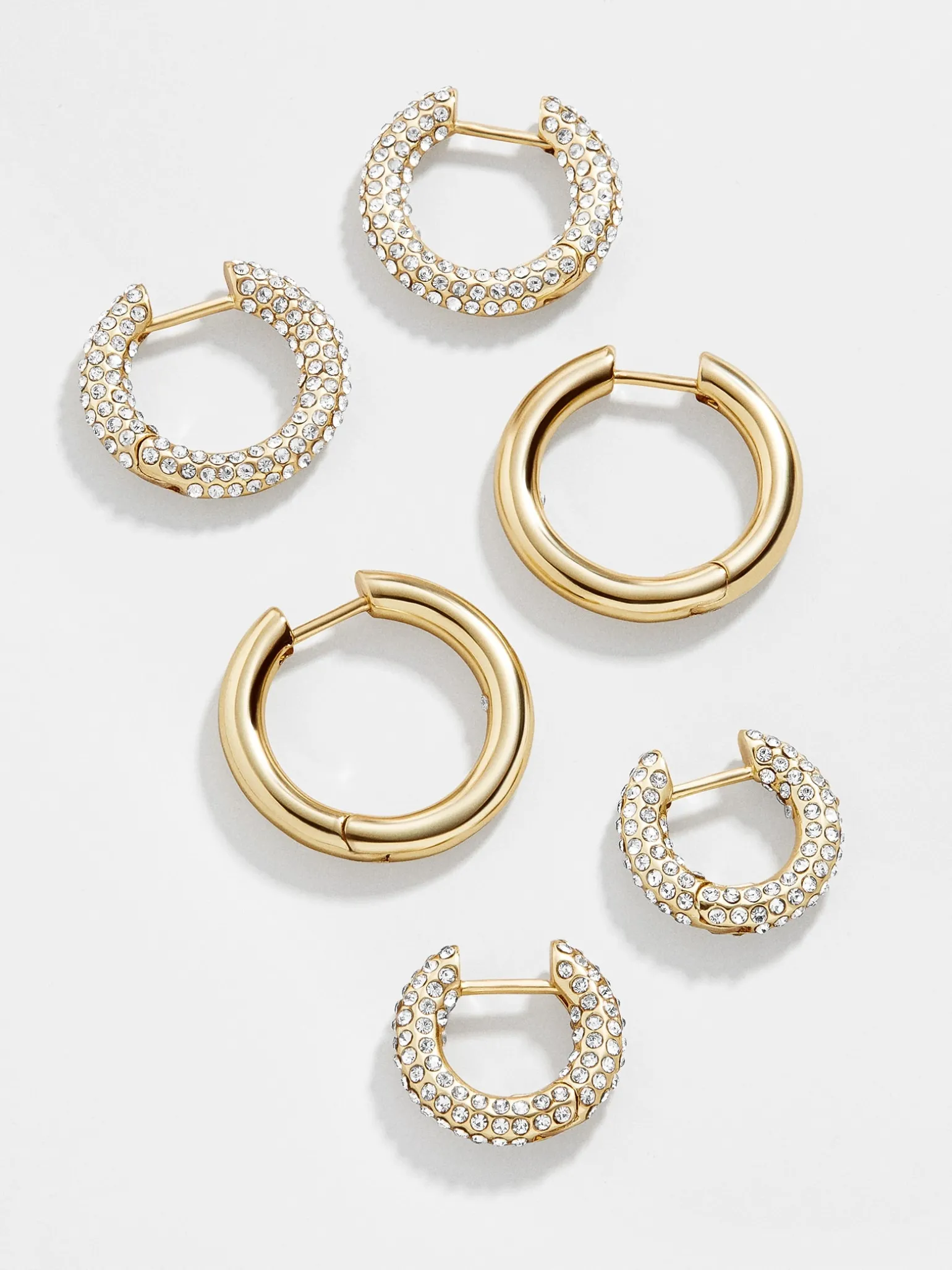 Lucy Earring Set - Gold/Pavé