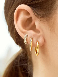 Lucy Earring Set - Gold/Pavé