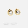 Margery 18K Gold Vermeil Earrings - Gold/Pavé