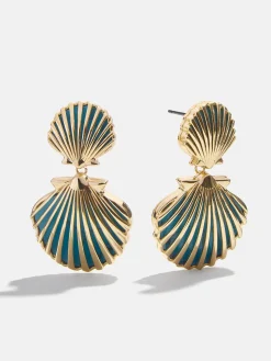 Marni Seashell Earrings - Gold/Turquoise