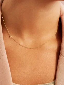 Maya Brenner Asymmetrical Custom Initial Necklace - One Character