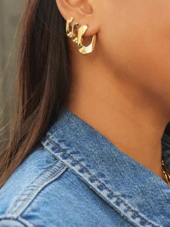 Michel Hoop Earrings - Gold