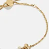 Mickey Mouse & Minnie Mouse Disney Better Half Bracelet - Gold/Pavé