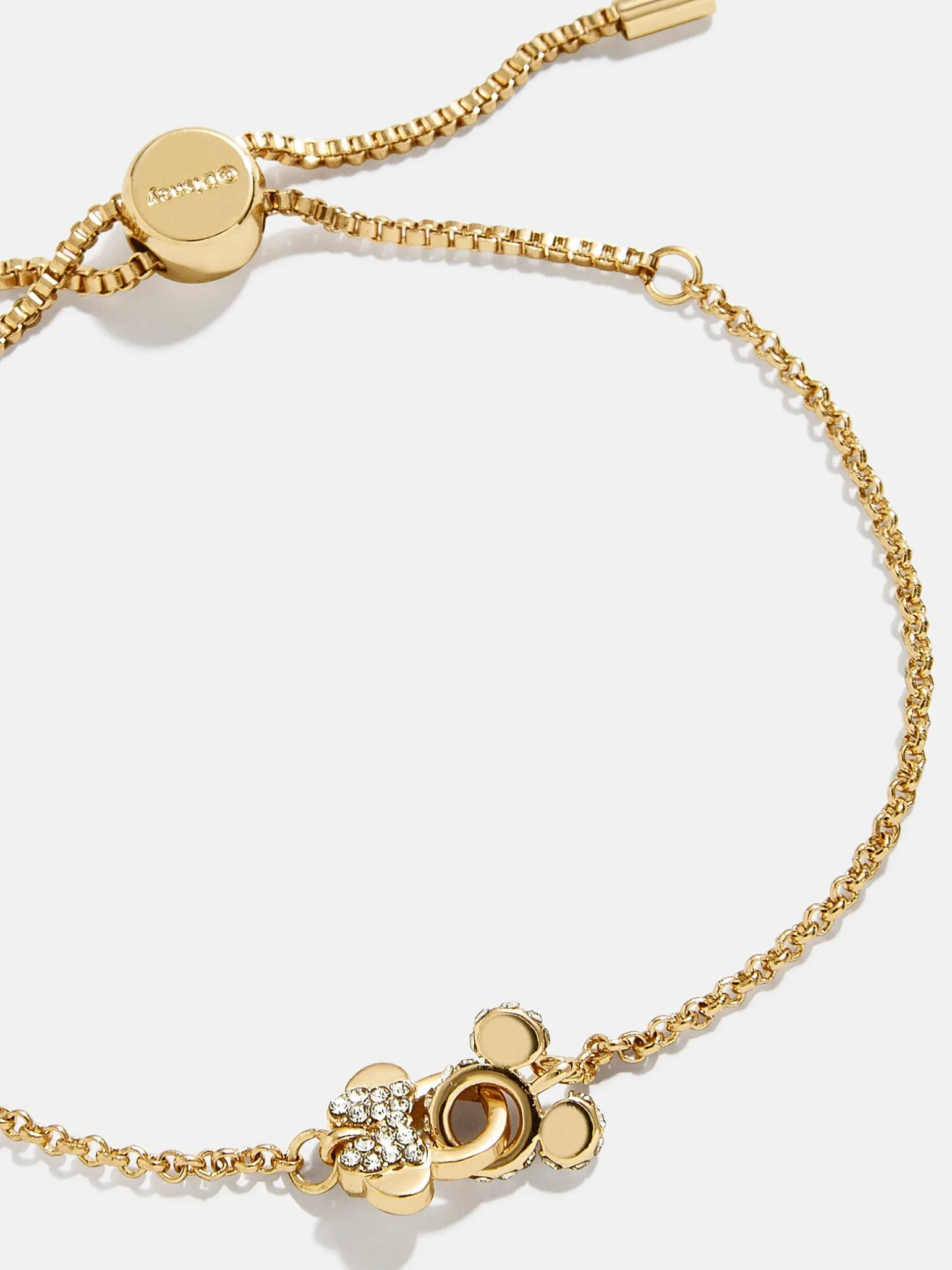 Mickey Mouse & Minnie Mouse Disney Better Half Bracelet - Gold/Pavé