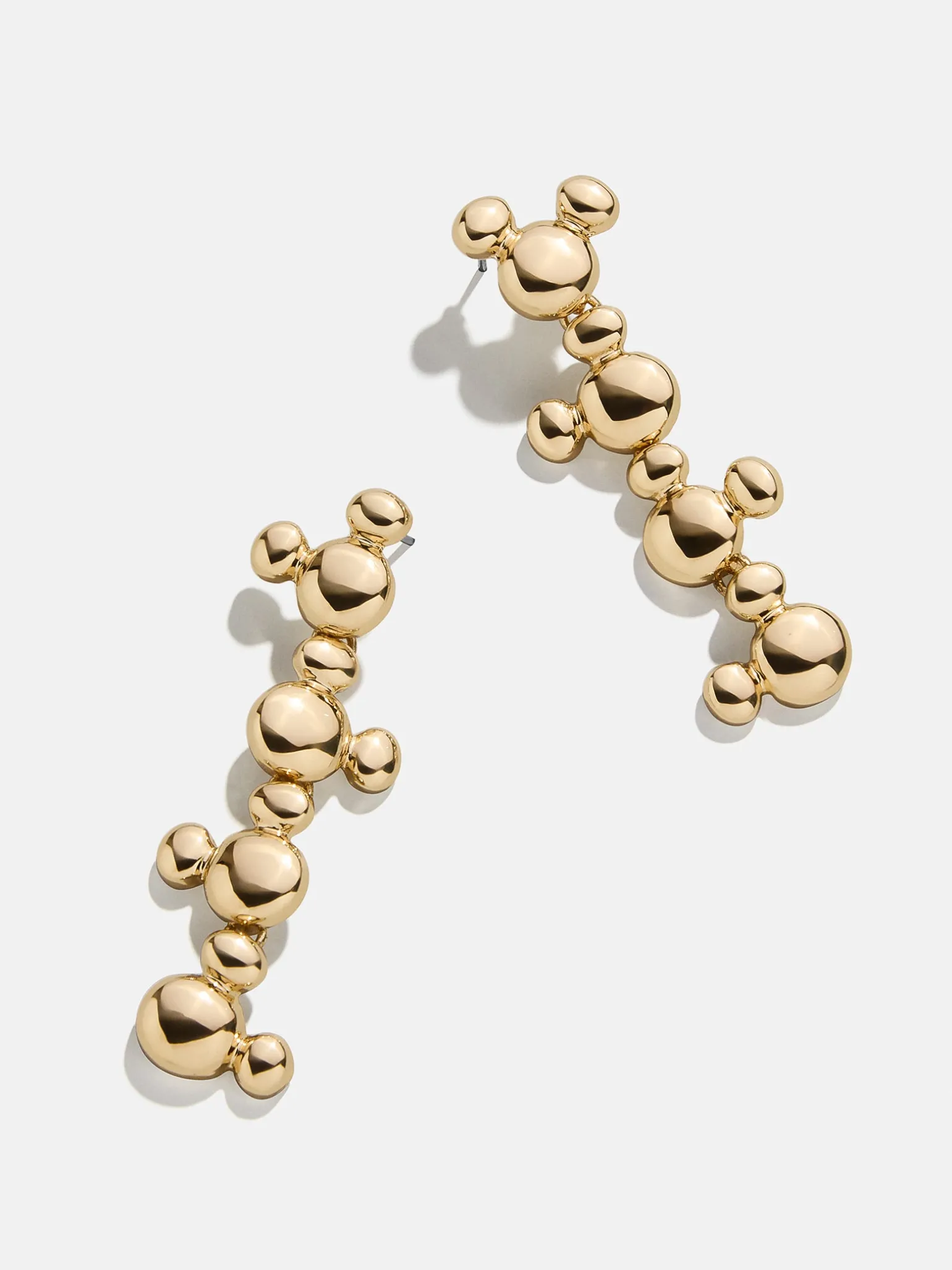 Mickey Mouse Disney Drop Statement Earrings - Gold