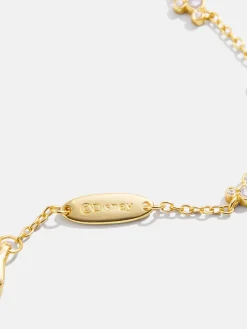 Mickey Mouse Disney 18K Gold Plated Sterling Silver Bracelet - Gold/Pavé