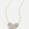 Mickey Mouse Disney Pavé Pendant Necklace - Gold/Pavé