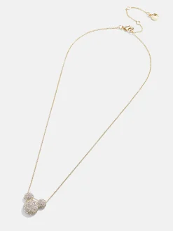 Mickey Mouse Disney Pavé Pendant Necklace - Gold/Pavé