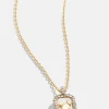 Mickey Mouse Disney Pavé Pendant Necklace - Gold/Pavé