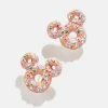 Mickey Mouse Disney Pink Donut Stud Earrings - Disney Pink Donut Earring