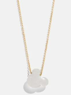 Mickey Mouse Disney Stone Pendant Necklace - White Quartz