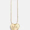 Mille Bubble Heart Custom Initial Necklace - Gold