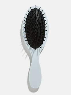 Mini Block Font Custom Hair Brush - Pale Blue/Cobalt Blue
