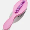 Mini Block Font Custom Hair Brush - Pink/Lavender