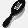 Mini Block Font Custom Hair Brush - Black/White