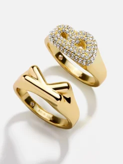 Mini Bubble Initial Ring - S