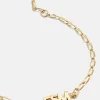 Mini 18K Gold Vermeil Custom Initial Bracelet - Gold/Pavé