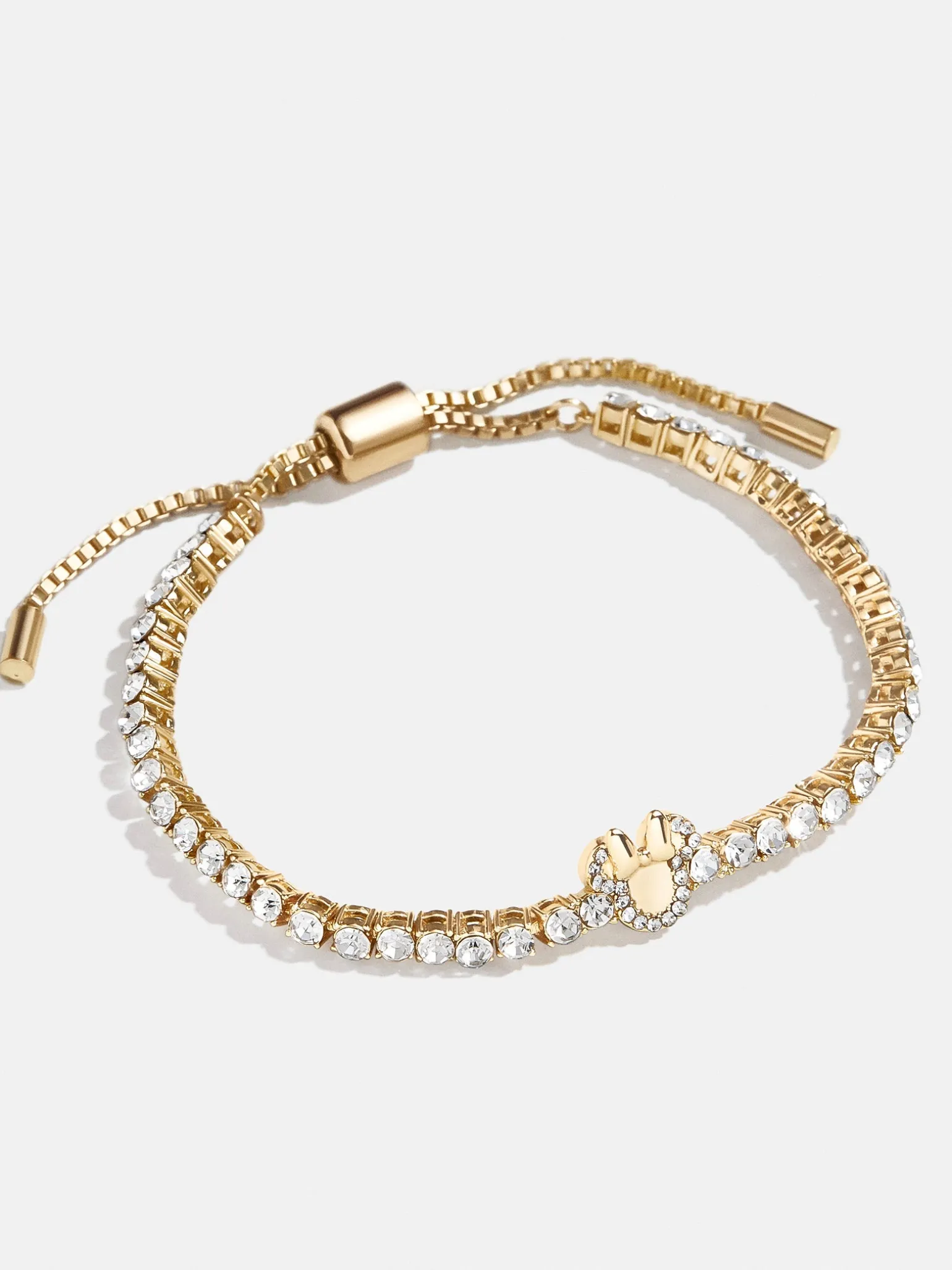 Minnie Mouse Disney Tennis Bracelet - Gold/Pavé