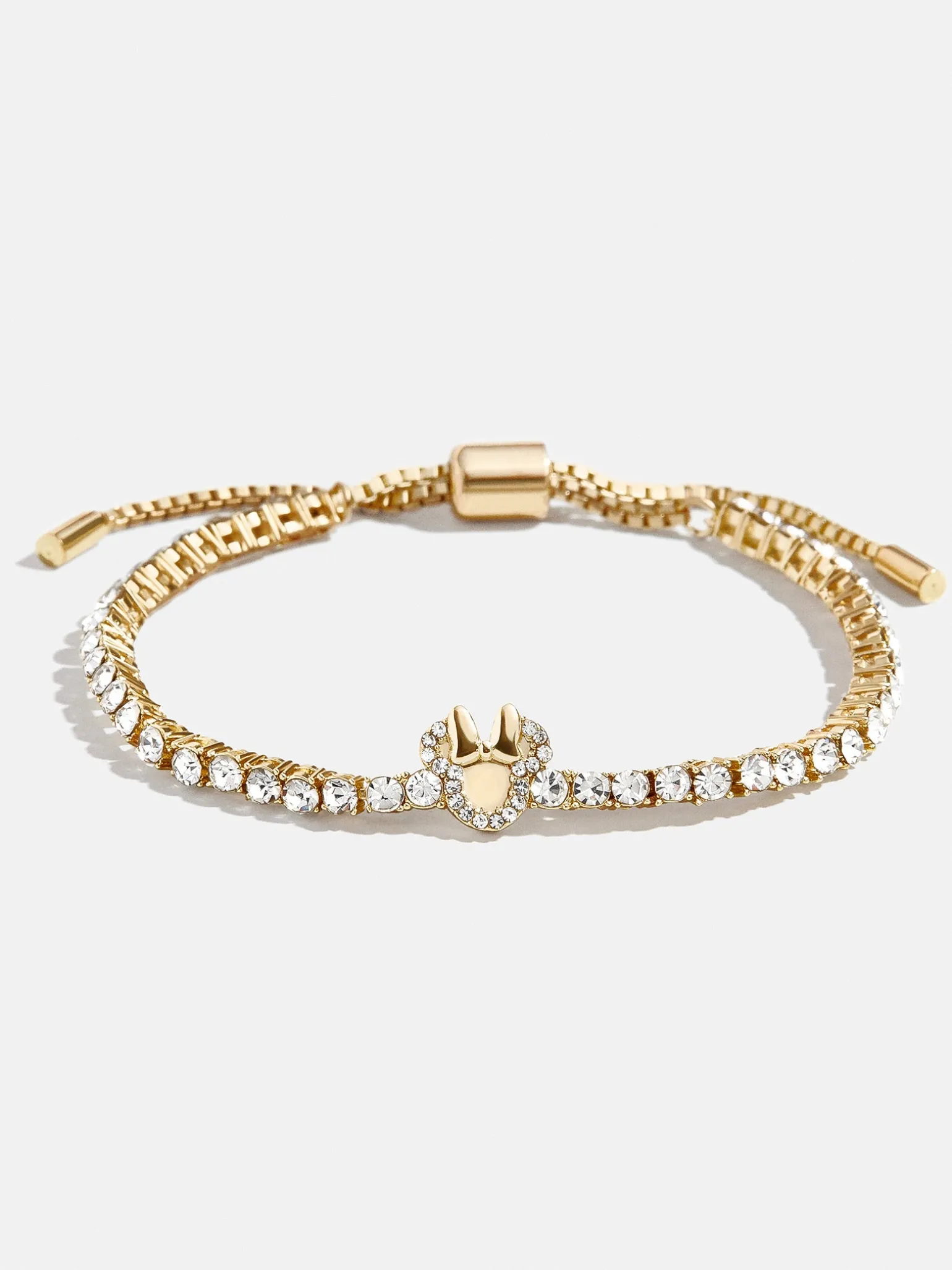 Minnie Mouse Disney Tennis Bracelet - Gold/Pavé
