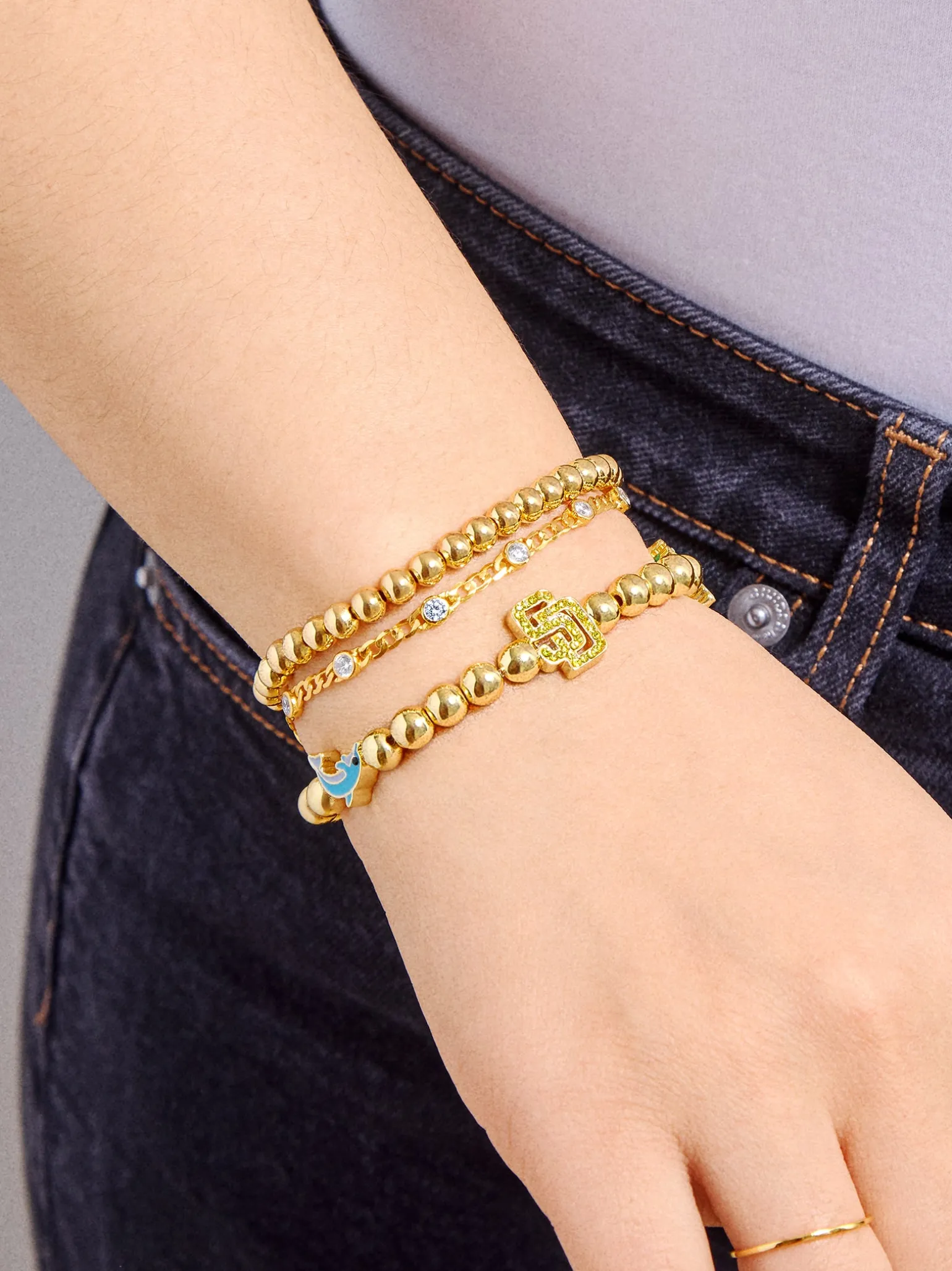 MLB Pisa Charm Bracelet - San Diego Padres