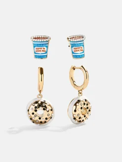 Morning Rush Earring Set - Bagel