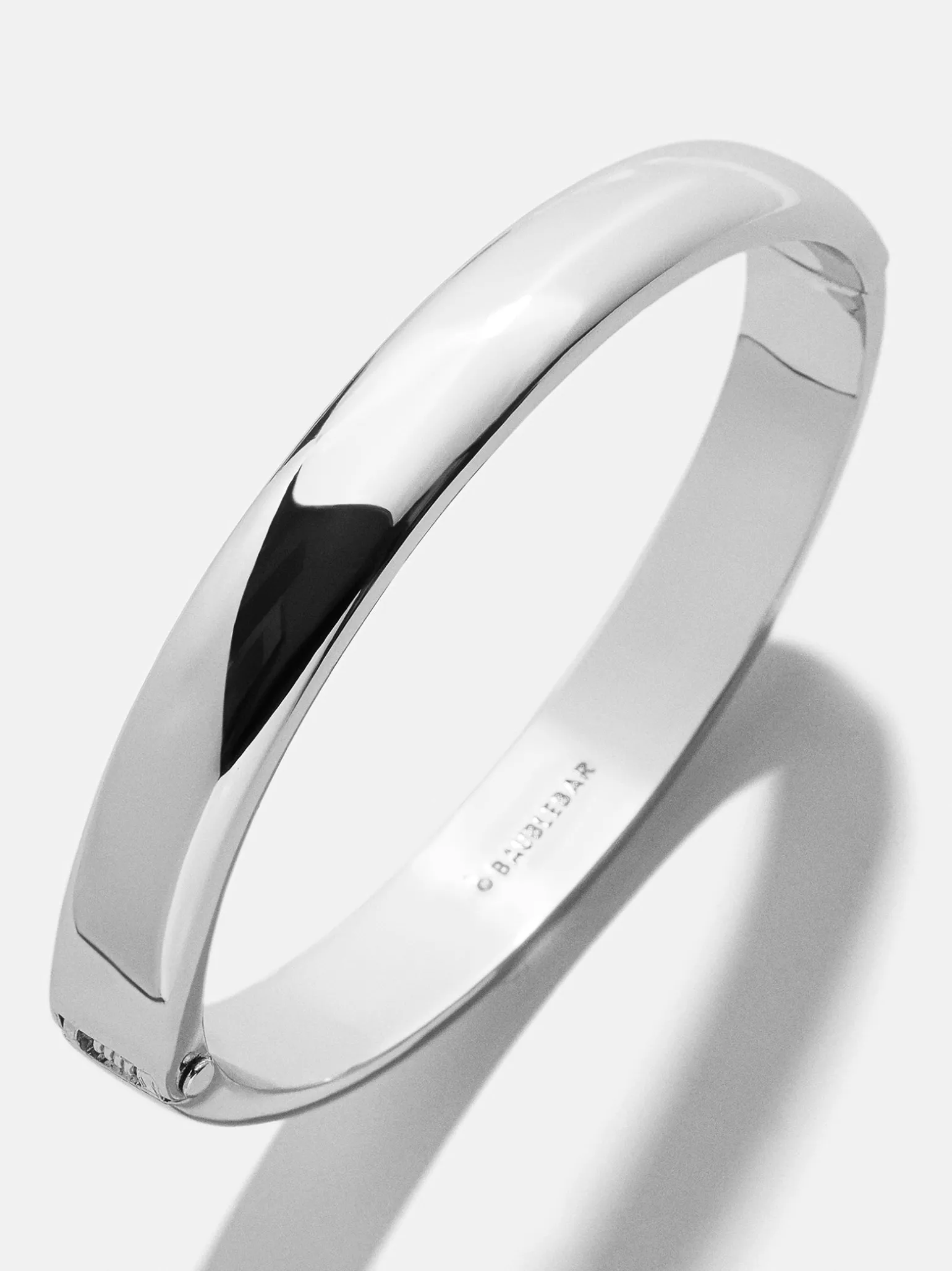 Nadia Classic Hinge Bangle - Classic Thick Silver