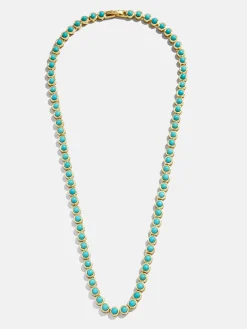 Nina Semi-Precious Necklace - Gold/Turquoise