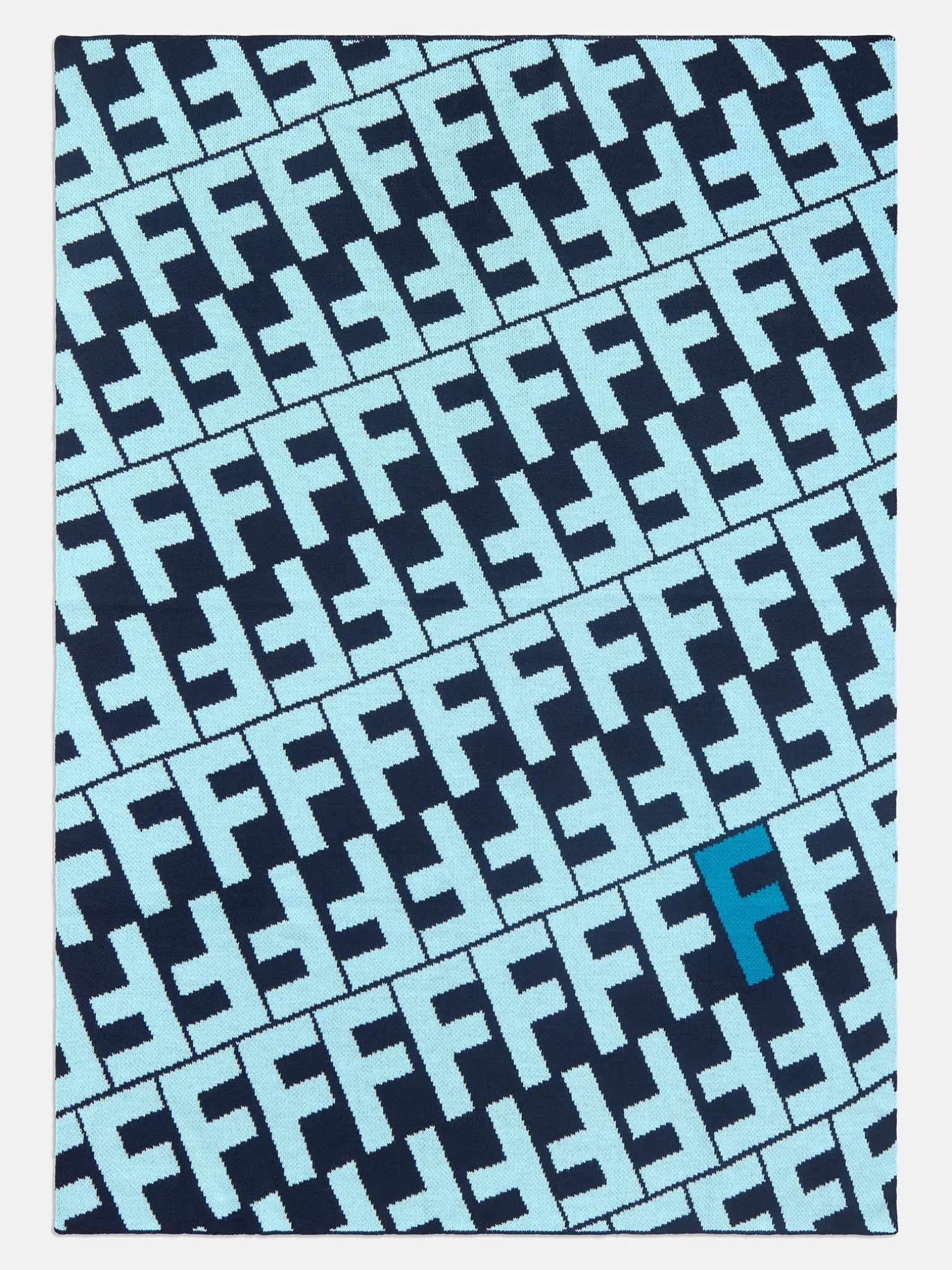 On A Loop Custom Blanket - Blue/Light Blue