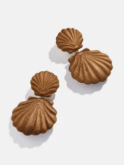 Out of This Shell Earrings - Brown