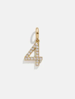 Pavé Number Cluster Charm - 4