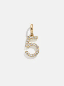 Pavé Number Cluster Charm - 5