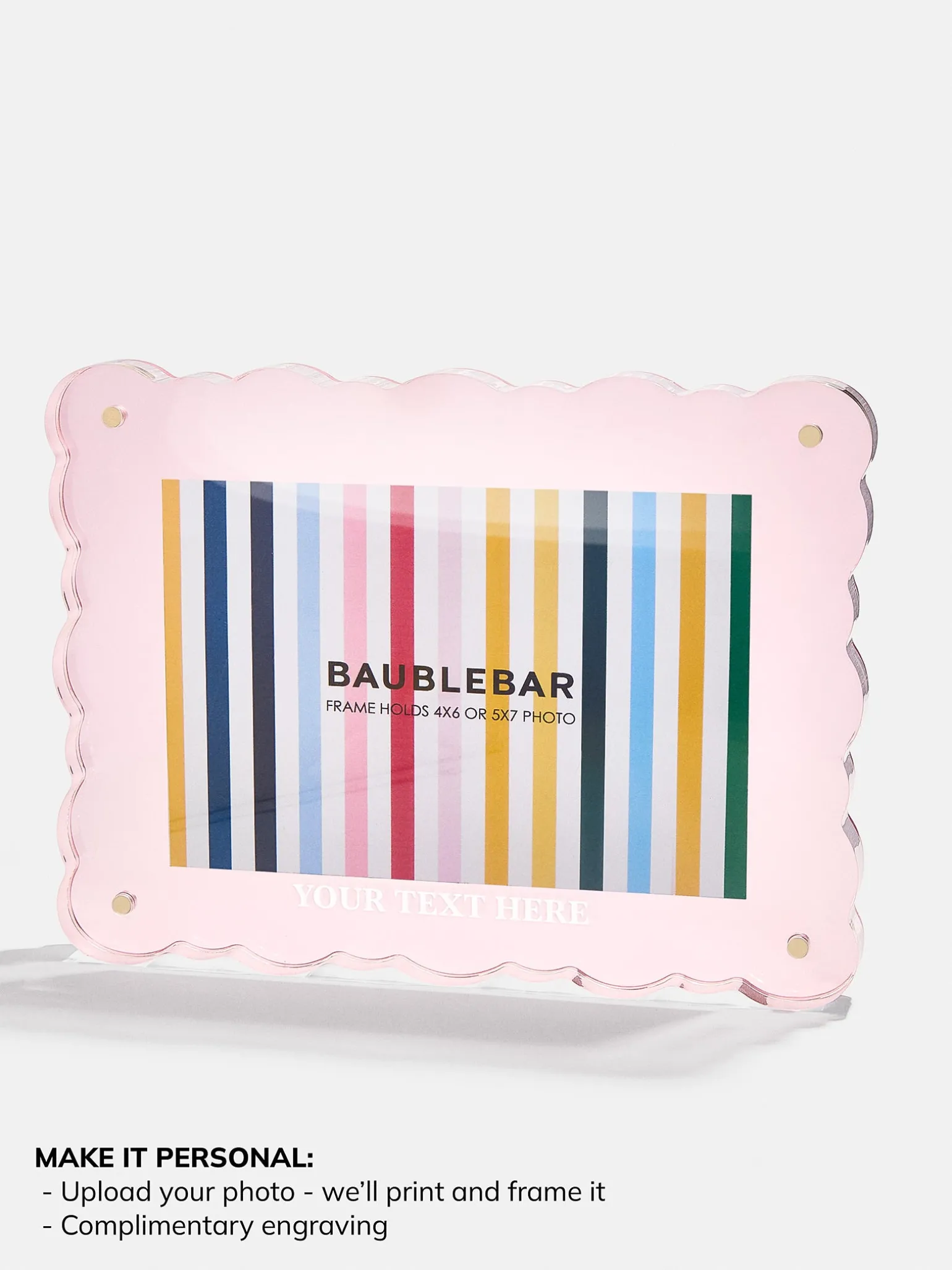 Picture Perfect Horizontal Acrylic Frame - Scalloped Shape
