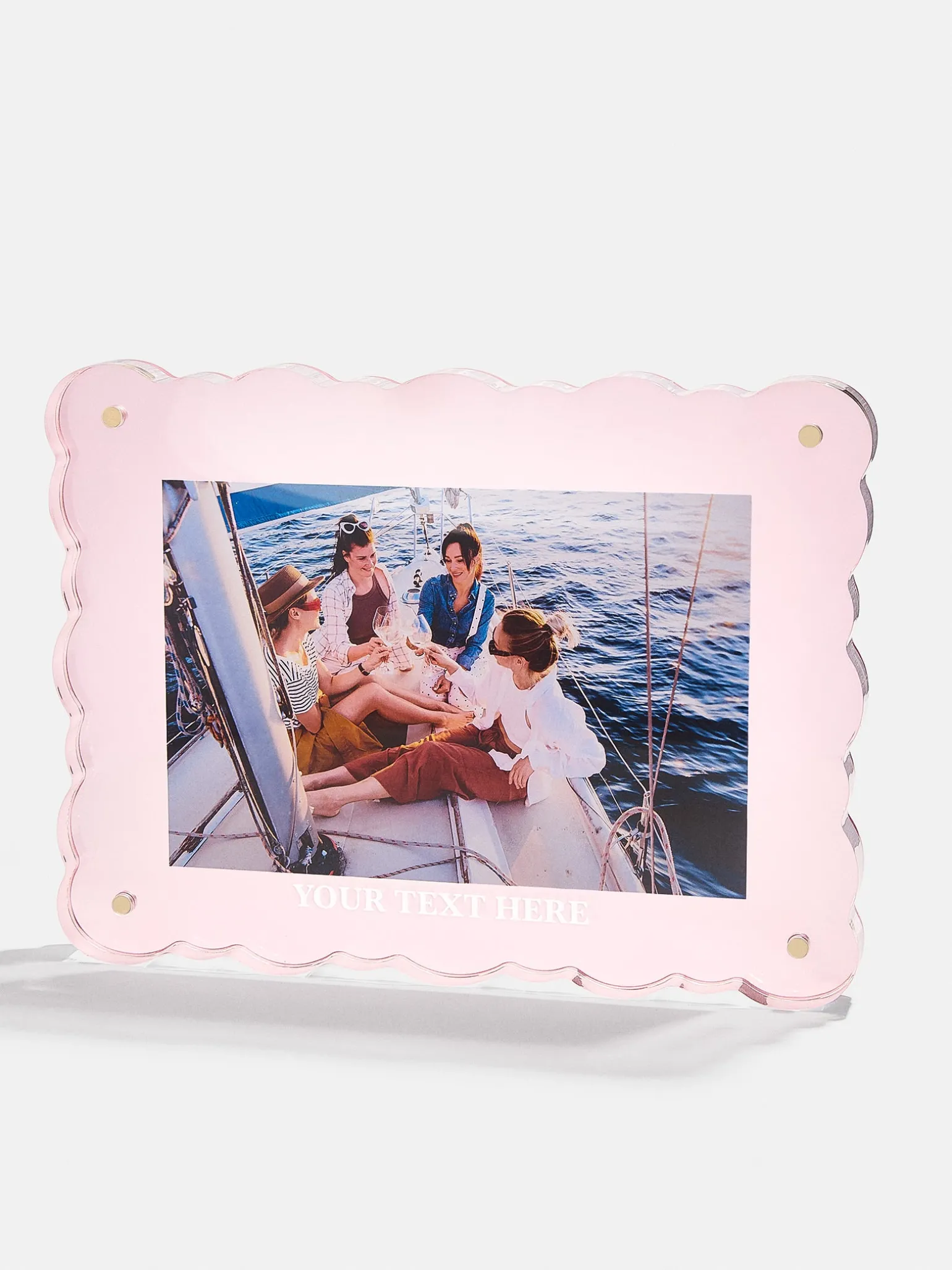 Picture Perfect Horizontal Acrylic Frame - Scalloped Shape