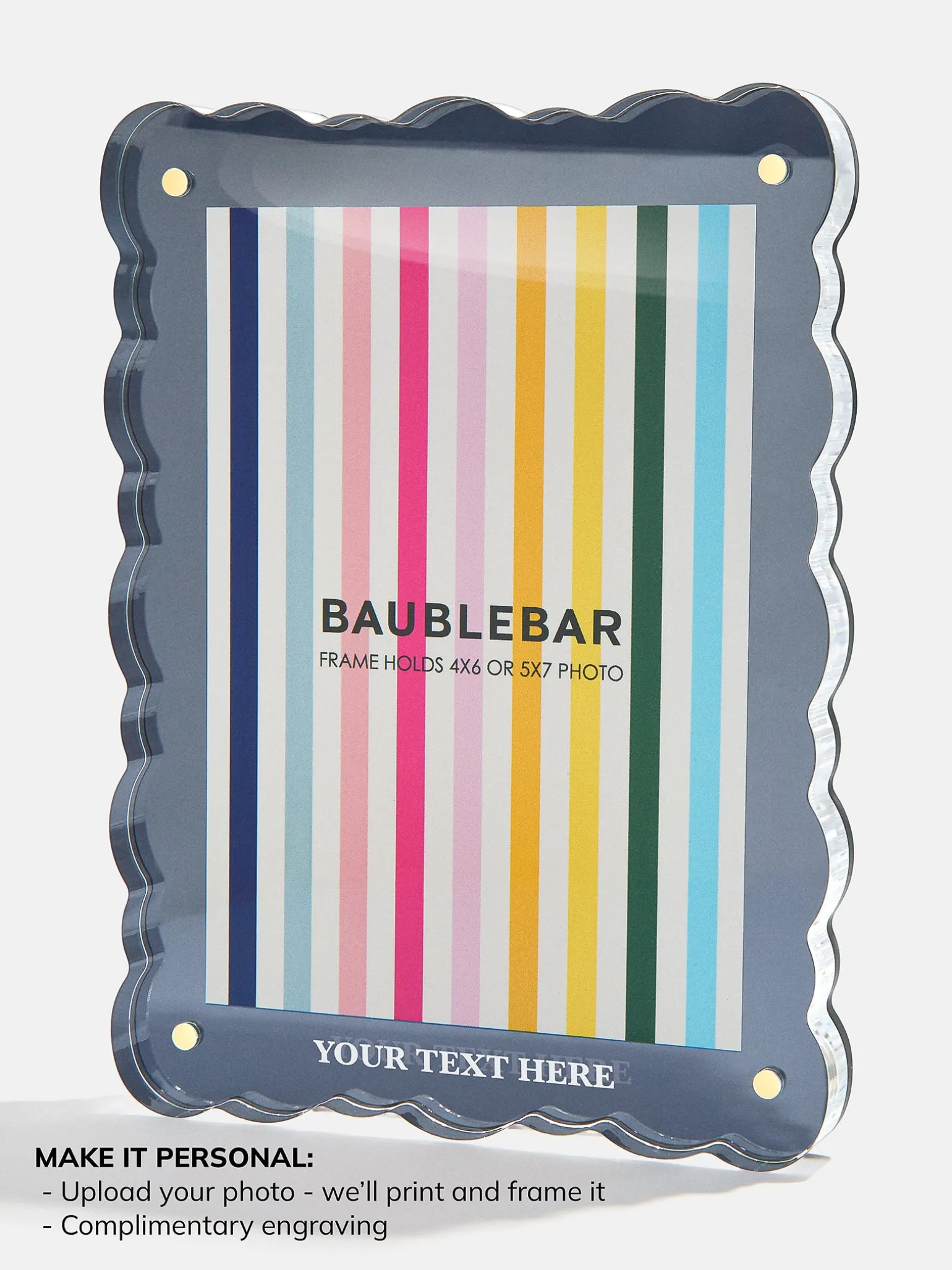 Picture Perfect Vertical Acrylic Frame - Scalloped Shape