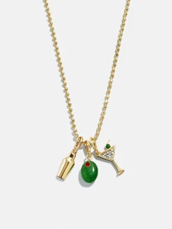 Pimento Memento Charm Necklace - Gold/Green